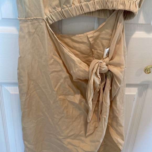 Free People Tan Tie-Front Dress - Picture 3 of 3